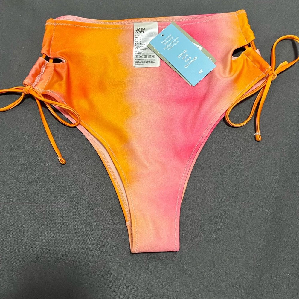 NWT H&M Hombre High Waist Bikini Bottom
